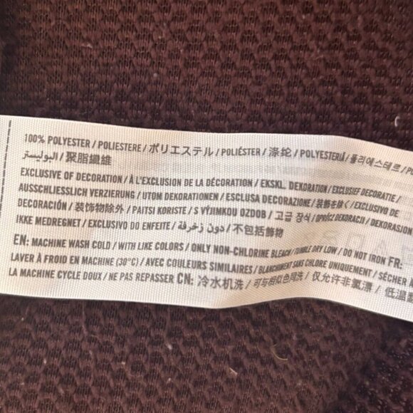 Abercrombie & Fitch Sweater Women's XL Brown Sherpa Quarter Zip Mock Neck - Picture 4 of 4